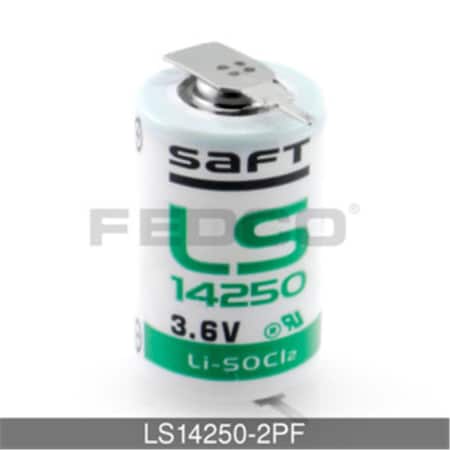 Fedco Batteries Compatible with Saft 1-2 AA Lithium Cell With PC Pins - 3.6V 1100mAh FE124581